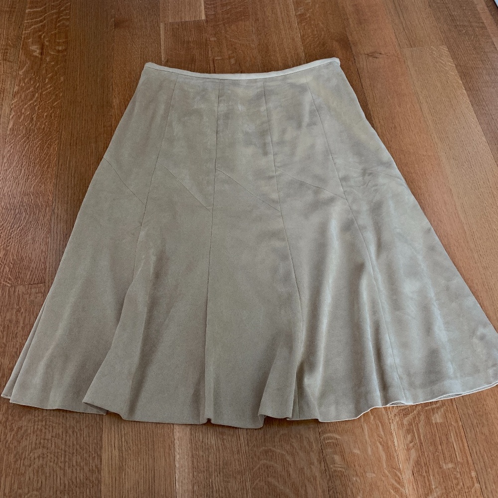 VINTAGE Talbots Tan Suede Skirt Sz 12